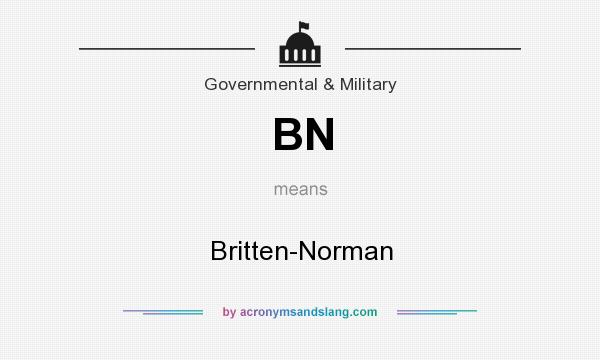 What does BN mean? It stands for Britten-Norman