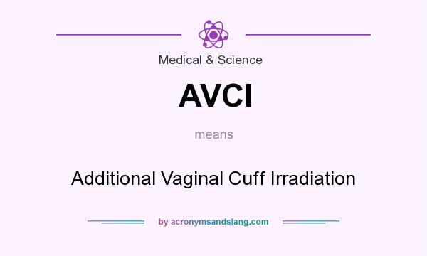 What does AVCI mean? It stands for Additional Vaginal Cuff Irradiation