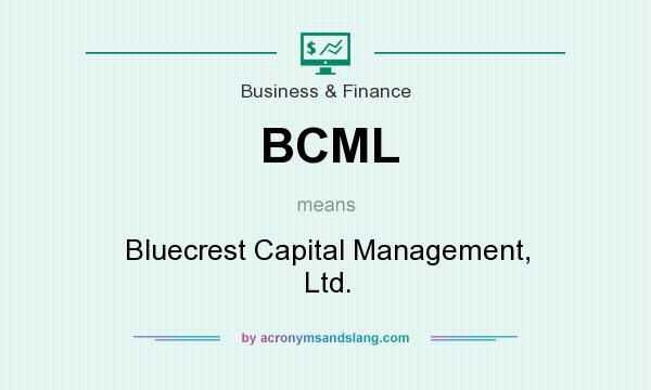 What does BCML mean? It stands for Bluecrest Capital Management, Ltd.