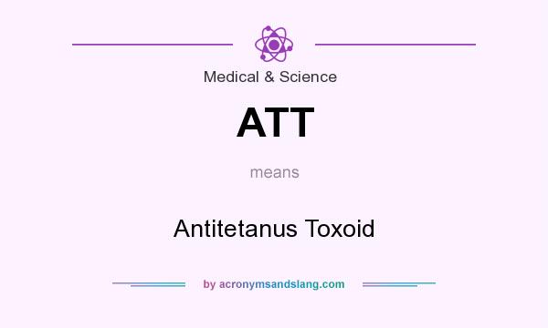 What does ATT mean? It stands for Antitetanus Toxoid