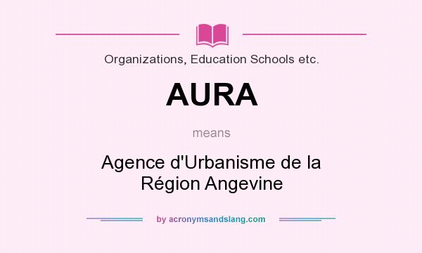 What does AURA mean? It stands for Agence d`Urbanisme de la Région Angevine