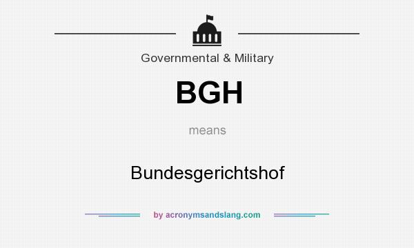 What does BGH mean? It stands for Bundesgerichtshof