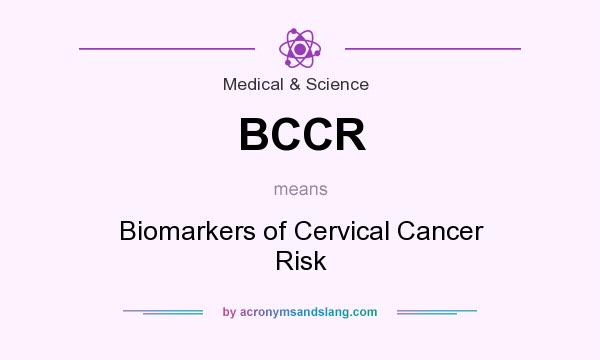 What does BCCR mean? It stands for Biomarkers of Cervical Cancer Risk