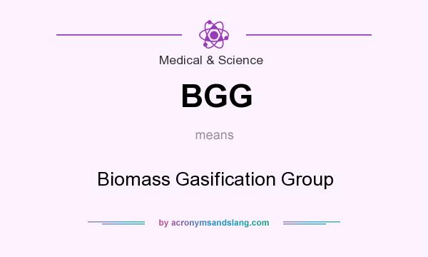 What does BGG mean? It stands for Biomass Gasification Group