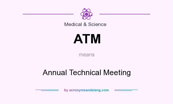What does ATM mean? It stands for Annual Technical Meeting