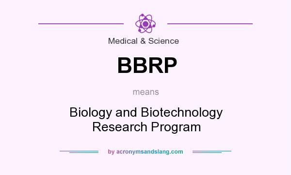 What does BBRP mean? It stands for Biology and Biotechnology Research Program