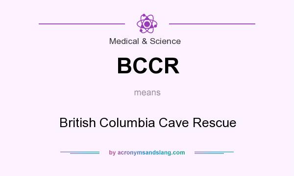 What does BCCR mean? It stands for British Columbia Cave Rescue