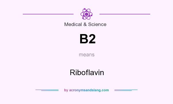 What does B2 mean? It stands for Riboflavin