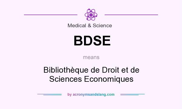 What does BDSE mean? It stands for Bibliothèque de Droit et de Sciences Economiques