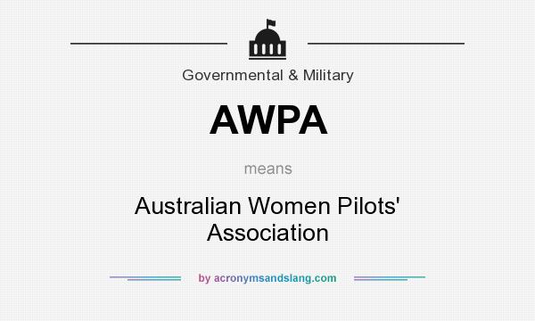 What does AWPA mean? It stands for Australian Women Pilots` Association