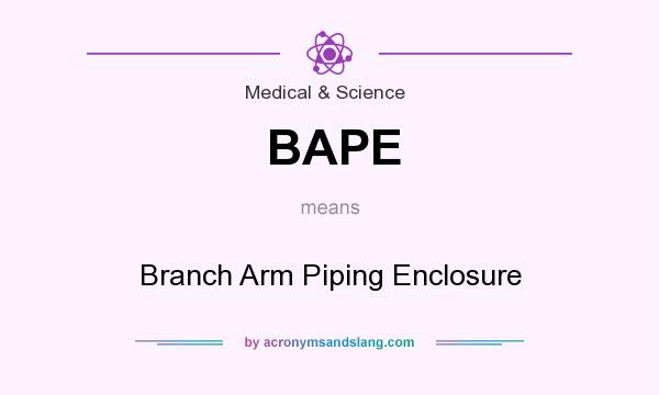 What does BAPE mean? It stands for Branch Arm Piping Enclosure
