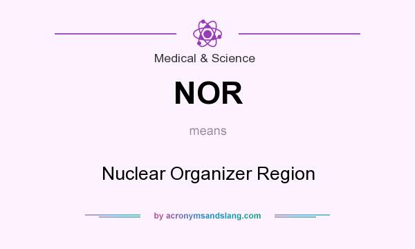 What does NOR mean? It stands for Nuclear Organizer Region