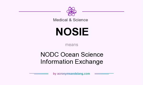 What does NOSIE mean? It stands for NODC Ocean Science Information Exchange