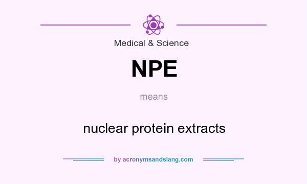 What does NPE mean? It stands for nuclear protein extracts