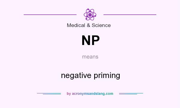 What does NP mean? It stands for negative priming
