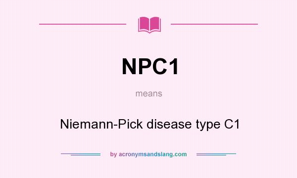 What does NPC1 mean? It stands for Niemann-Pick disease type C1