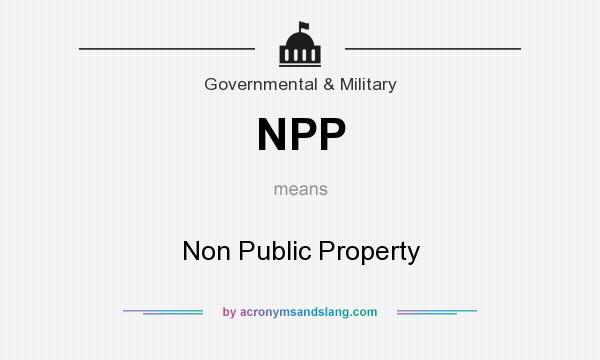 What does NPP mean? It stands for Non Public Property