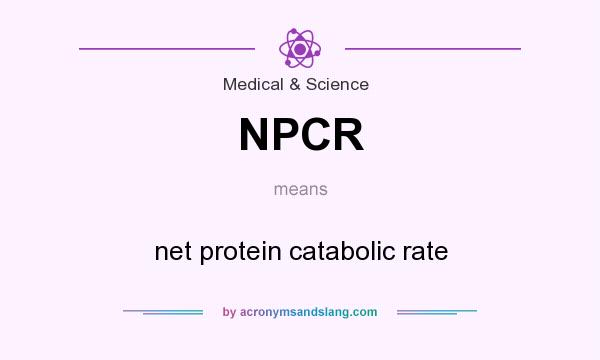 What does NPCR mean? It stands for net protein catabolic rate