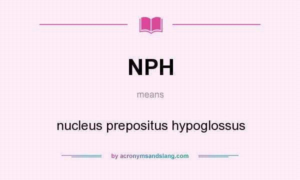 What does NPH mean? It stands for nucleus prepositus hypoglossus