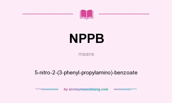 What does NPPB mean? It stands for 5-nitro-2-(3-phenyl-propylamino)-benzoate