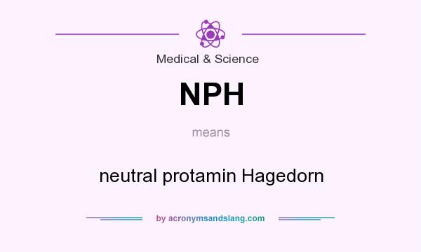What does NPH mean? It stands for neutral protamin Hagedorn
