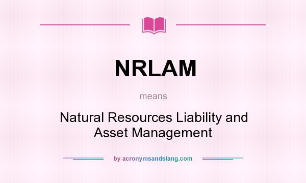 What does NRLAM mean? It stands for Natural Resources Liability and Asset Management