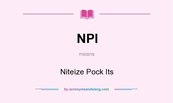 What does NPI mean? It stands for Niteize Pock Its