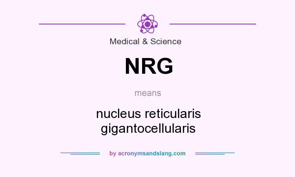 What does NRG mean? It stands for nucleus reticularis gigantocellularis