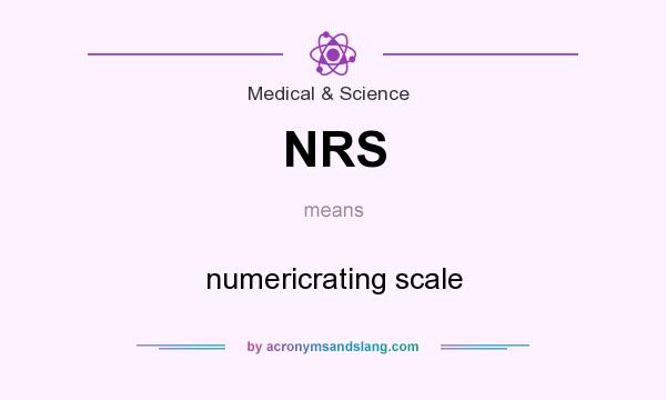 What does NRS mean? It stands for numericrating scale