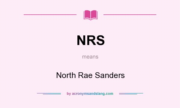 What does NRS mean? It stands for North Rae Sanders