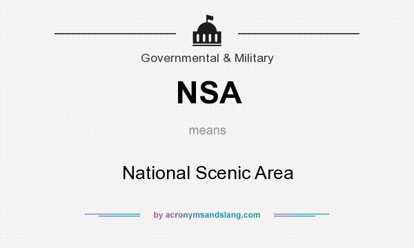 What does NSA mean? It stands for National Scenic Area