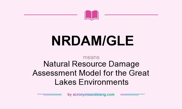 What does NRDAM/GLE mean? It stands for Natural Resource Damage Assessment Model for the Great Lakes Environments