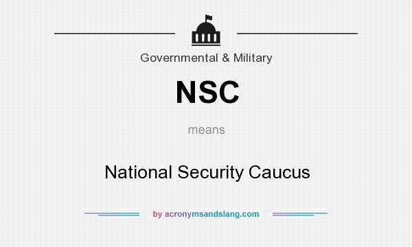 What does NSC mean? It stands for National Security Caucus