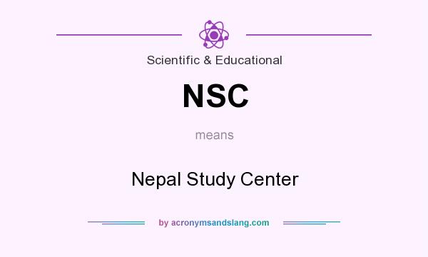 What does NSC mean? It stands for Nepal Study Center
