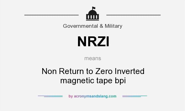 What does NRZI mean? It stands for Non Return to Zero Inverted magnetic tape bpi