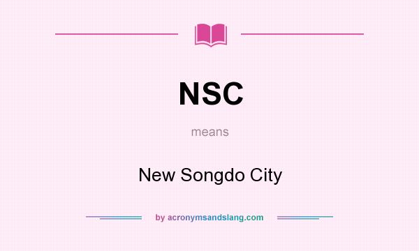What does NSC mean? It stands for New Songdo City