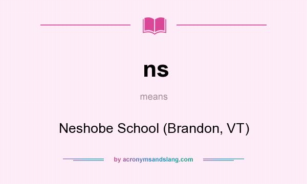 What does ns mean? It stands for Neshobe School (Brandon, VT)
