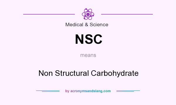 What does NSC mean? It stands for Non Structural Carbohydrate