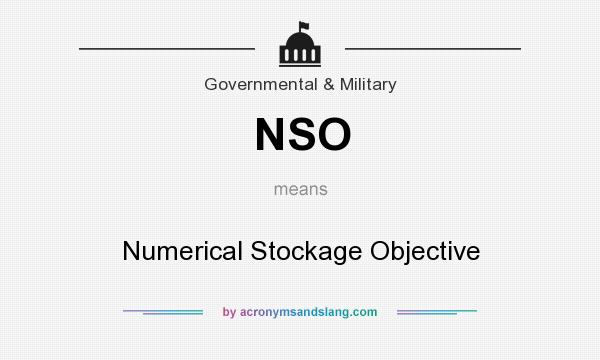 What does NSO mean? It stands for Numerical Stockage Objective
