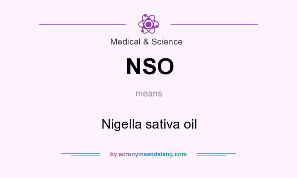 What does NSO mean? It stands for Nigella sativa oil