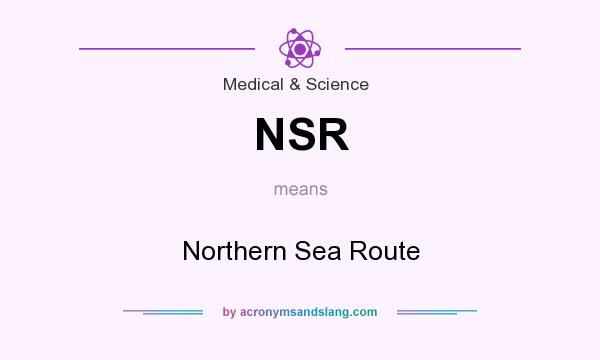 What does NSR mean? It stands for Northern Sea Route