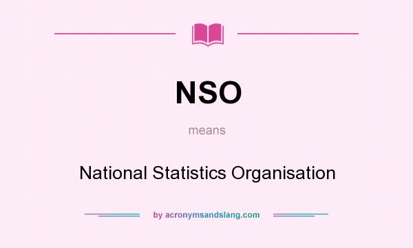 What does NSO mean? It stands for National Statistics Organisation