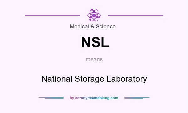 What does NSL mean? It stands for National Storage Laboratory