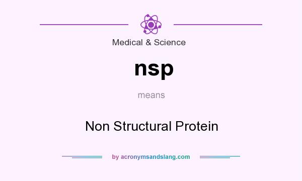 What does nsp mean? It stands for Non Structural Protein