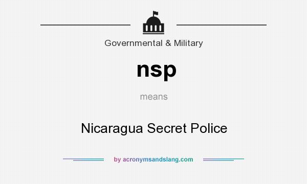 What does nsp mean? It stands for Nicaragua Secret Police