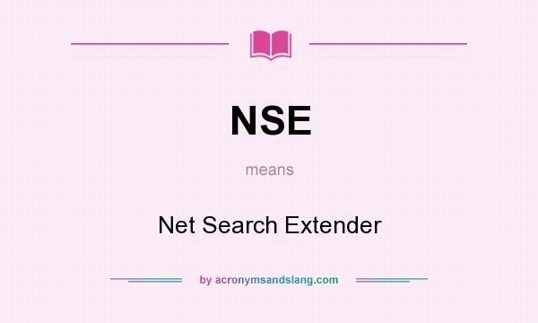 What does NSE mean? It stands for Net Search Extender