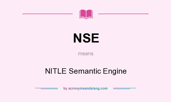 What does NSE mean? It stands for NITLE Semantic Engine