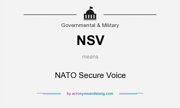 What does NSV mean? It stands for NATO Secure Voice