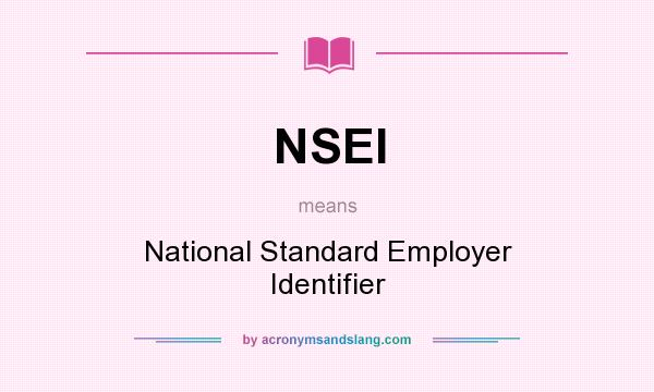 What does NSEI mean? It stands for National Standard Employer Identifier