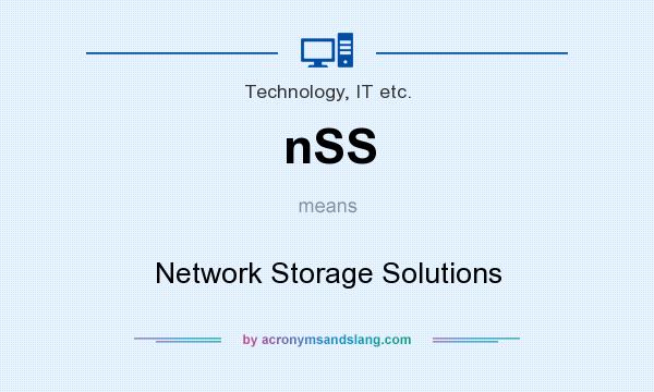 What does nSS mean? It stands for Network Storage Solutions